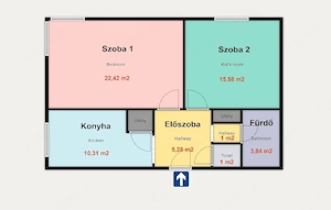 Kiskunhalas városközpontban a Főtéren eladó egy 1. emeleti 2 szobás lakás - kép 2