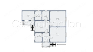 Bősárkány - magas alapos 2 + 1 félszobás családi ház eladó - kép 8