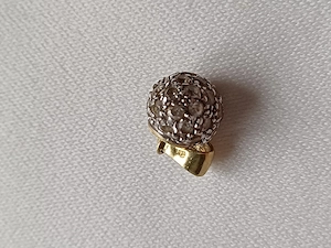 14 karátos, cirkónia köves- arany gömb medál eladó - kép 2