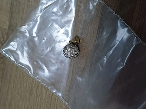 14 karátos, cirkónia köves- arany gömb medál eladó - kép 4