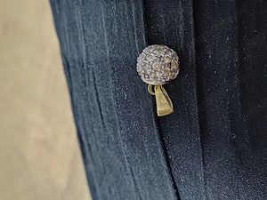 14 karátos, cirkónia köves- arany gömb medál eladó - kép 3