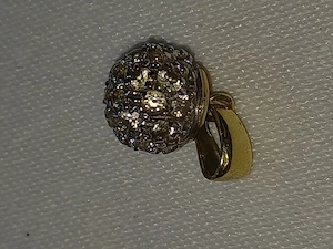 14 karátos, cirkónia köves- arany gömb medál eladó - kép 9