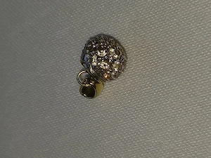 14 karátos, cirkónia köves- arany gömb medál eladó - kép 7