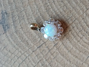 14 K csodaszép, mutatós fehér arany-opál gyűrű medállal eladó, ÚJ - kép 12