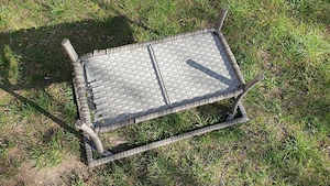 Rattan stílusú kisasztal eladó fekete üveglappal - kép 14