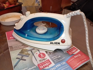 Alien  gőzölős vasaló 3000ft óbuda  személyes átvétel óbudán lakcimemen posta kizárolag előre fizeté - kép 2