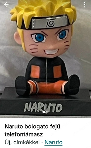 Narutó bologató fejű telefontámasz