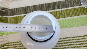 Régi szarvasi tejfehér gömb falilámpa búra eladó - kép 6