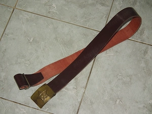 Szép barna réz csatos katonai öv a szovjet érából CCCP - kép 5