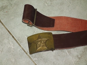 Szép barna réz csatos katonai öv a szovjet érából CCCP - kép 9