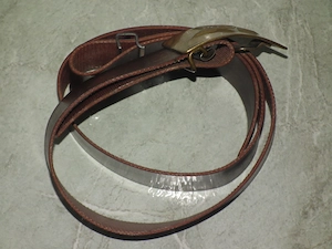 Szép barna réz csatos katonai öv a szovjet érából CCCP - kép 10