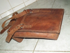 Szép retró katonai táska férfi bőrtáska bőr táska válltáska nr.4 - kép 5