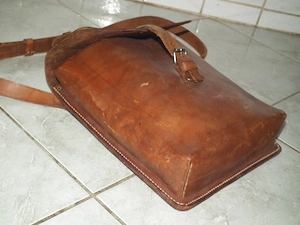 Szép retró katonai táska férfi bőrtáska bőr táska válltáska nr.4 - kép 4