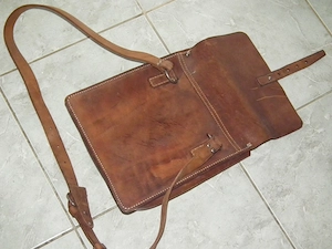 Szép retró katonai táska férfi bőrtáska bőr táska válltáska nr.4 - kép 8