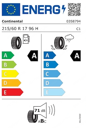 Bejáratott 1500 km futott 4 db Continental Ecocontact 6 nyárigumi 215 60 R17 96H  - kép 5