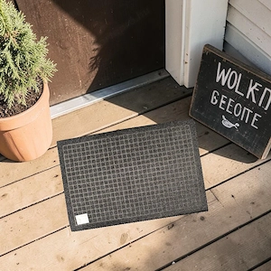 Geometrikus lábtörlő fekete-szürke 60x40 cm - kép 3