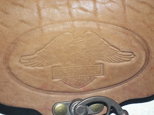 Párban Harley Davidson emblémás bőr táska övtáska bőrtáska + ajándék bőr mini pénztárca - kép 6