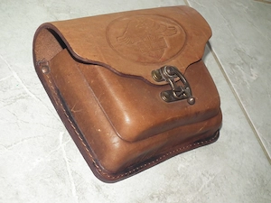 Párban Harley Davidson emblémás bőr táska övtáska bőrtáska + ajándék bőr mini pénztárca - kép 9