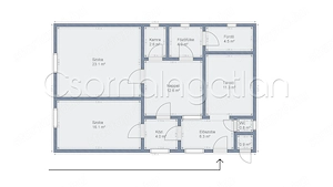 Kóny - 2 szoba nappalis gázfűtéses ház eladó - kép 12