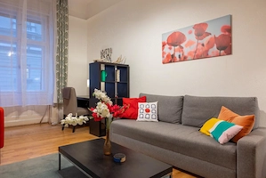 Kiadó Budapest Belvárosában 54 m-es,  berendezett, nappali + 1 hálószobás lakás, június 1-től. - kép 11