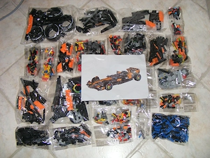 Lego komp. Technic 42228 Mclaren MCL39 F1 Versenyautó 1:8 1675 db Lepin ÚJ - kép 9