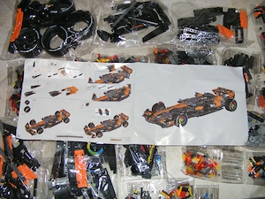 Lego komp. Technic 42228 Mclaren MCL39 F1 Versenyautó 1:8 1675 db Lepin ÚJ - kép 13