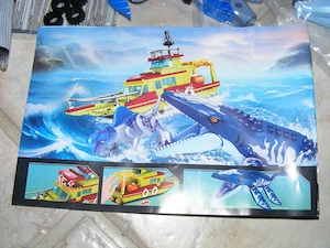 Lego komp. Jurassic World A Mosasaurus Moszaszaurusz támadása Lepin ÚJ - kép 2