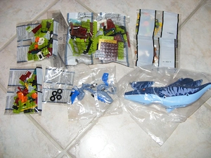 Lego komp. Jurassic World A Mosasaurus Moszaszaurusz támadása Lepin ÚJ - kép 3