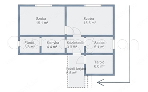 Kapuvár - Frekventált helyen lakás közös udvaron ELADÓ - kép 9
