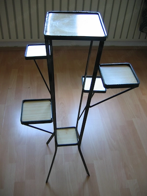 Régi, fém virágtartó állvány eladó. - kép 3