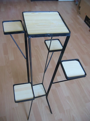 Régi, fém virágtartó állvány eladó. - kép 2