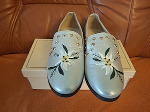 Vices hímzett női félcipő eladó csökkentett áron - 40 - kép 6