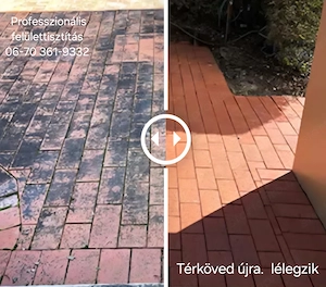 Térkőtisztítás ipari berendezéssel  - kép 7