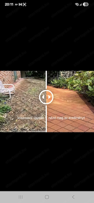 Térkőtisztítás ipari berendezéssel  - kép 2