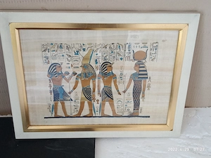 Kézzel készített egyiptomi papiruszfestmény 48000ft óbuda hagyaték része személyes átvétel óbudán la - kép 3