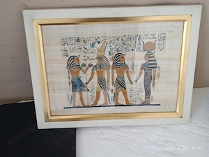 Kézzel készített egyiptomi papiruszfestmény 48000ft óbuda hagyaték része személyes átvétel óbudán la