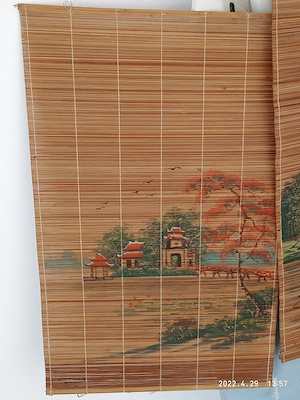 ázsiai felfüggeszthető tekercs 18000ft óbuda hagyaték része valamilyen növényre festették 36 50 104  - kép 2