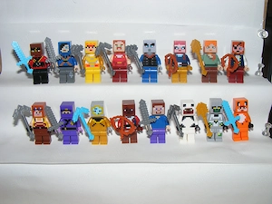 Lego Minecraft figurák Skinek Róka Panda Ocelot Ninja figura Skin pack 16db ÚJ - kép 2