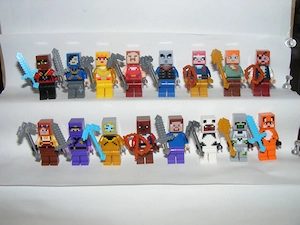Lego Minecraft figurák Skinek Róka Panda Ocelot Ninja figura Skin pack 16db ÚJ - kép 3