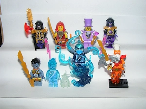 Lego Ninjago figurák Seabound Nya NRG Dorama Wyldfyre sötét úr Nadakhan figura