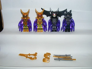 Lego Ninjago figurák Spinjitzu mesterei Feltámadt Garmadon Oni Lloyd 4db ÚJ - kép 3