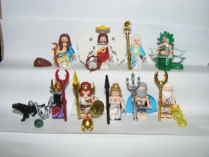 Lego Görög + Keresztény Istenek Mitológia Zeusz Poseidon Hades figurák 9db ÚJ