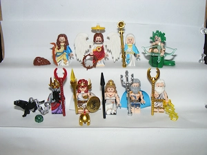 Lego Görög + Keresztény Istenek Mitológia Zeusz Poseidon Hades figurák 9db ÚJ - kép 3