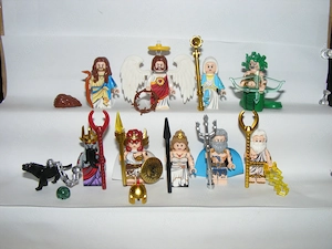 Lego Görög + Keresztény Istenek Mitológia Zeusz Poseidon Hades figurák 9db ÚJ - kép 4