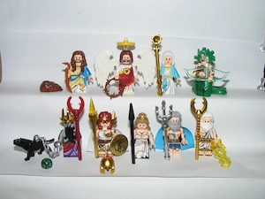 Lego Görög + Keresztény Istenek Mitológia Zeusz Poseidon Hades figurák 9db ÚJ - kép 2