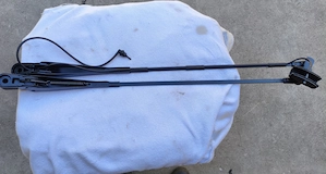 Ikarus 400 ablaktörlő kar dupla új beépített ablakmosó fej fúvóka - kép 2