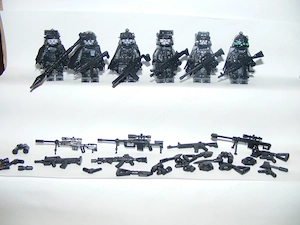 Lego SWAT Álcázott Koponya Osztag kommandós katonák 6db katona + fegyver ÚJ - kép 2