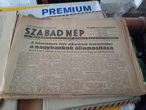 8db pl Szabad nép 1947-04-15   84. szám 3000ft óbuda A Magyar Kommunista Párt központi lapja 8db egy - kép 3