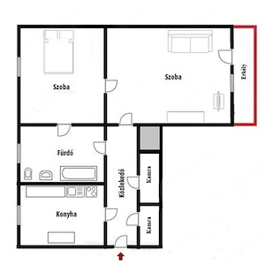 2 szobás, erkélyes, berendezett lakás kiadó!  - kép 10