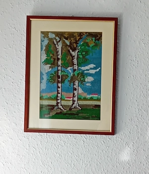 Minőségi gobelin kép keretben - nyírfa - kép 3